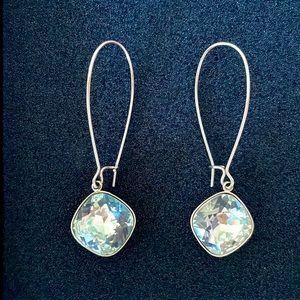 Swarovski Drop Blue Crystal Earrings